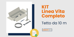 Kit linea vita completo - tetto 10m