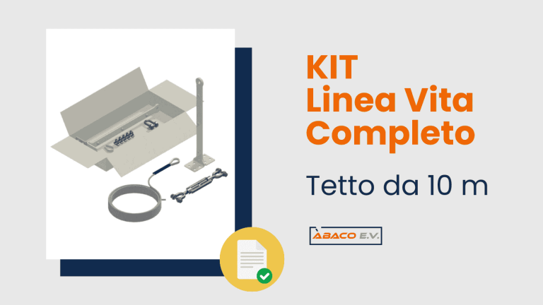 Kit linea vita completo - tetto 10m