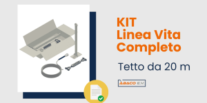 Kit linea vita completo - tetto 20m