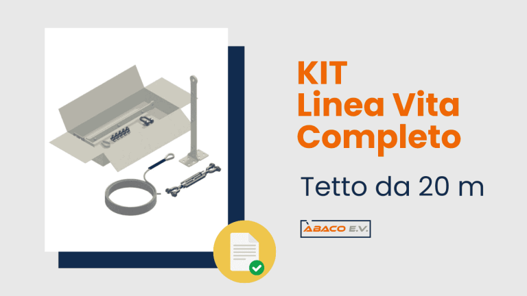 Kit linea vita completo - tetto 20m